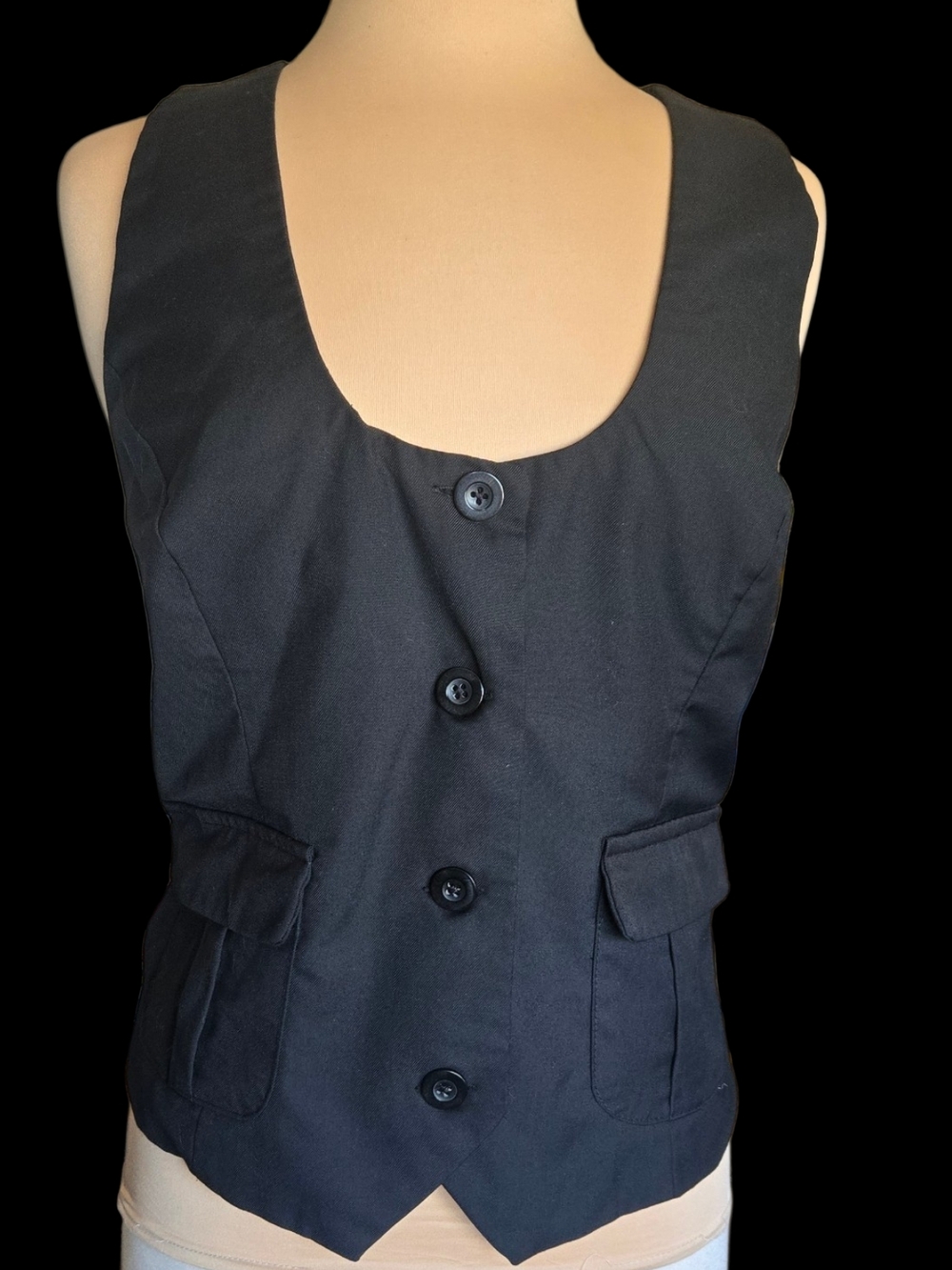 Kancy Kole Black Lined Vest- 2XL